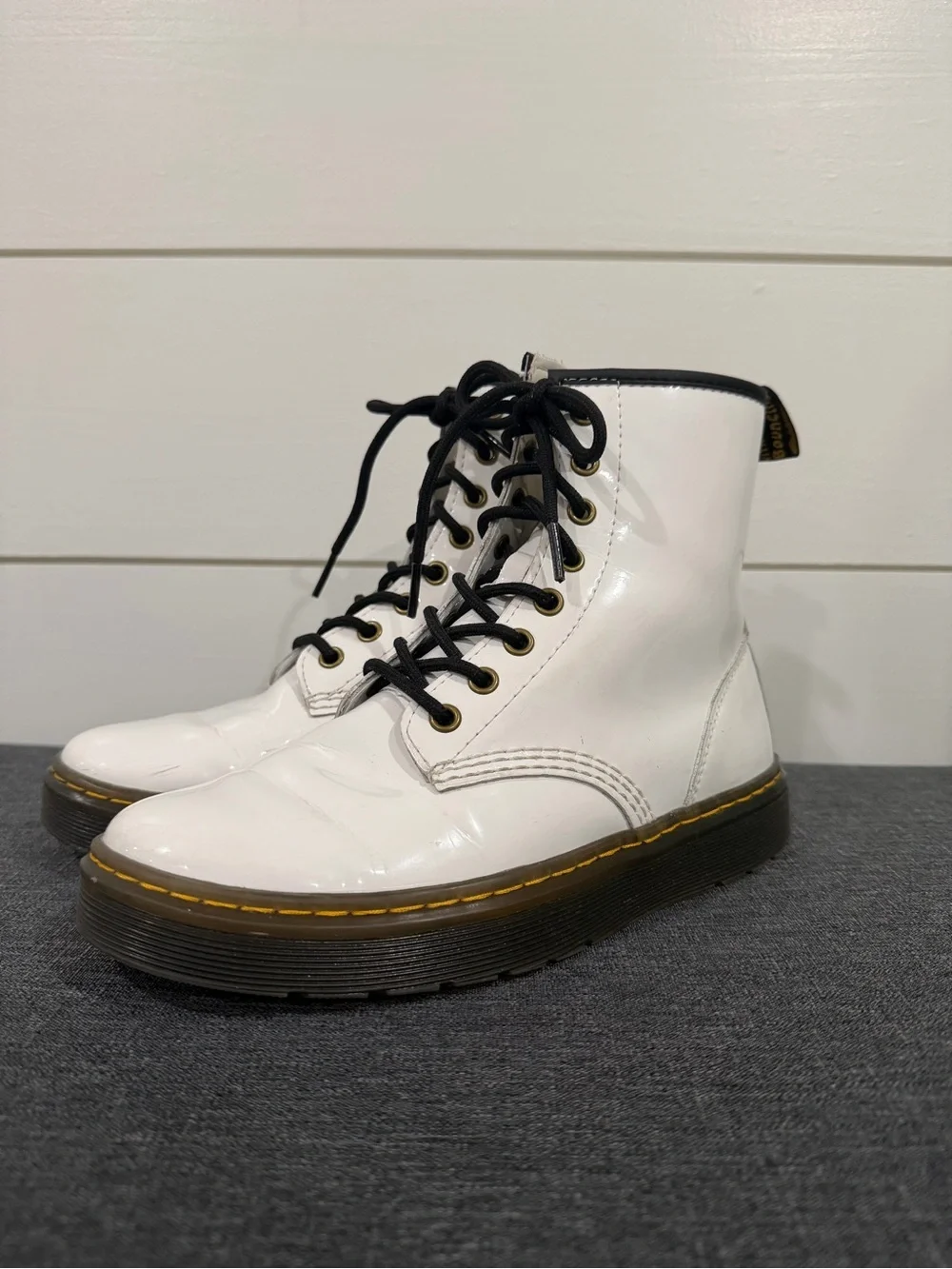 Dr. Martens Men’s 1460 White Patent Leather